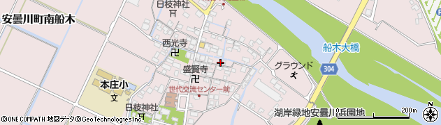 滋賀県高島市安曇川町南船木97周辺の地図