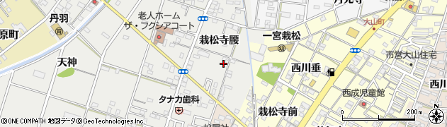 愛知県一宮市丹羽栽松寺腰周辺の地図