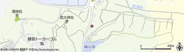 京都府綾部市栗町（山田）周辺の地図