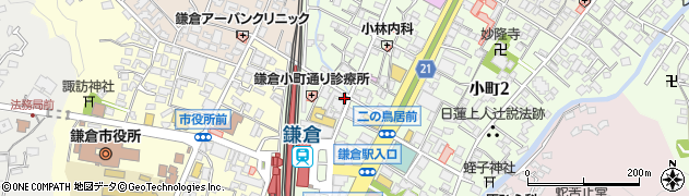 茶和々　鎌倉店周辺の地図