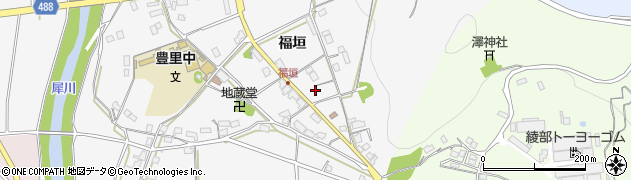 京都府綾部市豊里町（福垣）周辺の地図