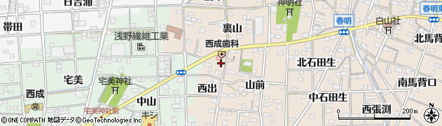 愛知県一宮市春明西出27周辺の地図