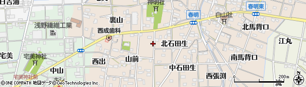 愛知県一宮市春明山前55周辺の地図