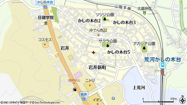 〒620-0921 京都府福知山市かしの木台の地図