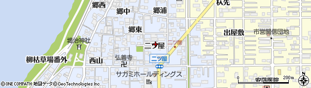 愛知県一宮市小信中島（二ツ屋）周辺の地図