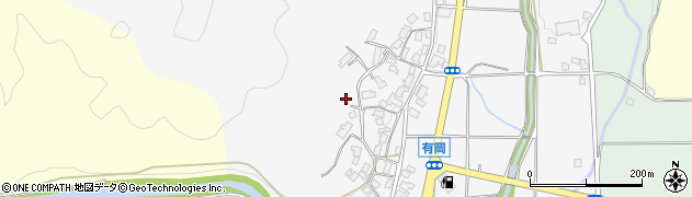 京都府綾部市有岡町（御領）周辺の地図