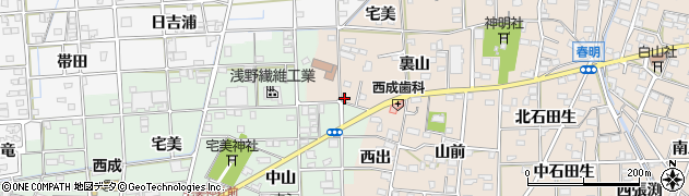 愛知県一宮市春明裏山19周辺の地図