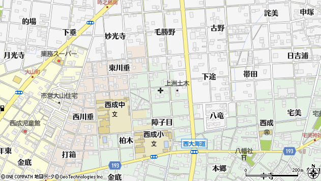 〒491-0005 愛知県一宮市西大海道の地図