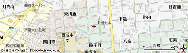 愛知県一宮市西大海道（戌亥）周辺の地図
