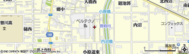 愛知県一宮市開明（小原道東）周辺の地図