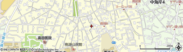 神奈川県茅ヶ崎市南湖周辺の地図