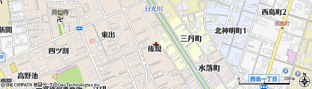 愛知県一宮市今伊勢町本神戸（権現）周辺の地図