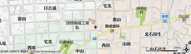 愛知県一宮市春明裏山18周辺の地図
