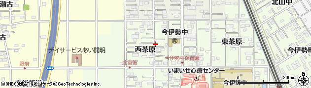 愛知県一宮市今伊勢町宮後（西茶原）周辺の地図
