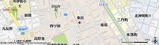 愛知県一宮市今伊勢町本神戸周辺の地図
