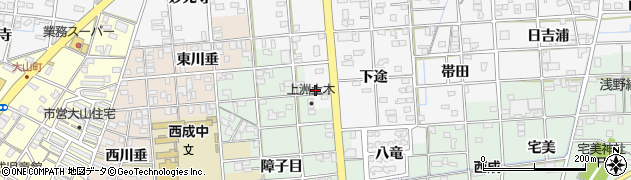 愛知県一宮市時之島上垂周辺の地図