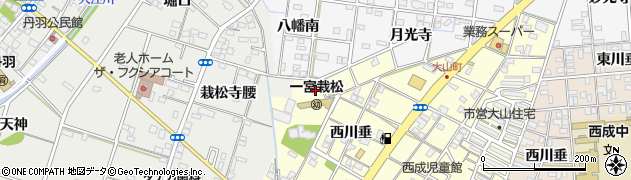愛知県一宮市大赤見（栽松浦）周辺の地図
