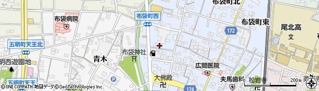 愛知県江南市布袋町西117周辺の地図
