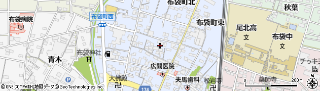 愛知県江南市布袋町周辺の地図