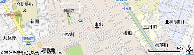 愛知県一宮市今伊勢町本神戸東出周辺の地図