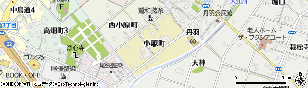 愛知県一宮市小原町周辺の地図