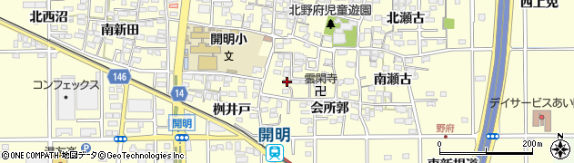 愛知県一宮市開明雲閑寺郭41周辺の地図