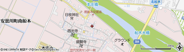 滋賀県高島市安曇川町南船木163周辺の地図