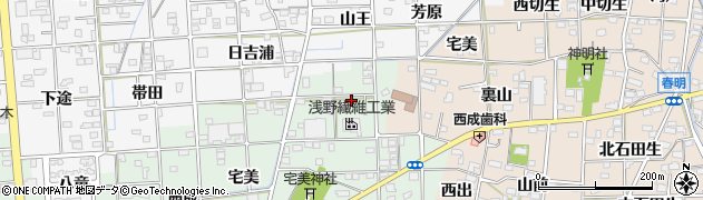 愛知県一宮市西大海道（東光寺）周辺の地図