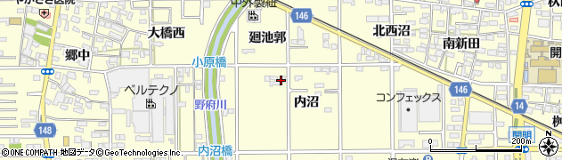 愛知県一宮市開明内沼32周辺の地図