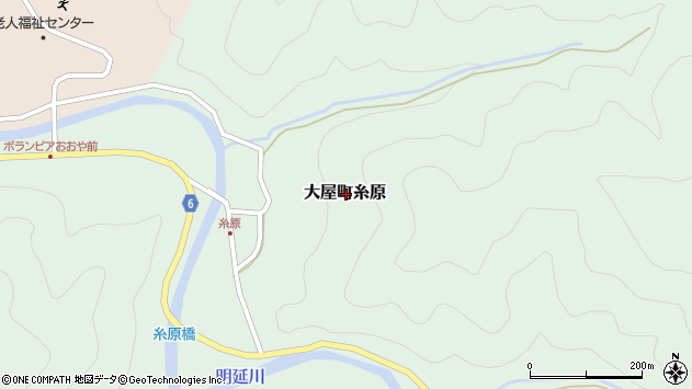 〒667-0431 兵庫県養父市大屋町糸原の地図