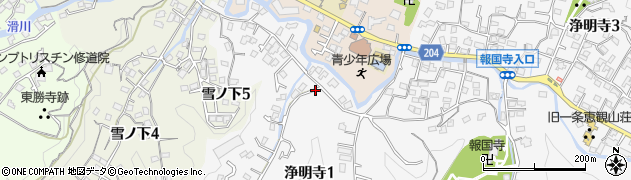 浄明寺1丁目[akippa]駐車場周辺の地図