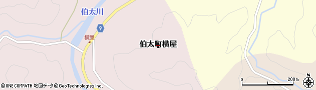 島根県安来市伯太町横屋周辺の地図