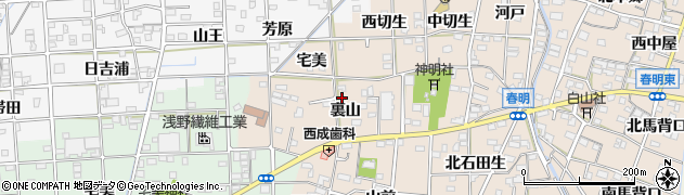 愛知県一宮市春明裏山35周辺の地図