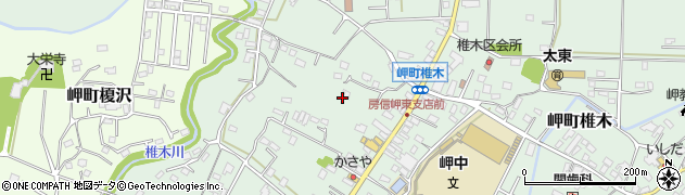 千葉県いすみ市岬町椎木周辺の地図