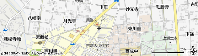 愛知県一宮市大赤見（東川垂）周辺の地図