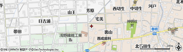 愛知県一宮市春明裏山29周辺の地図