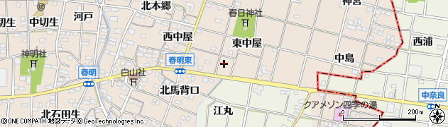 愛知県一宮市春明東中屋48周辺の地図