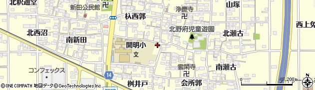 愛知県一宮市開明城堀119周辺の地図