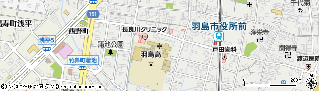 岐阜県立羽島高等学校周辺の地図
