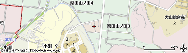 愛知県犬山市鎌柄畷周辺の地図