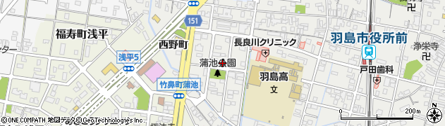 岐阜県羽島市竹鼻町（錦町）周辺の地図