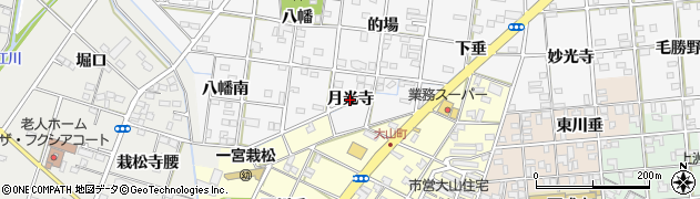 愛知県一宮市時之島（月光寺）周辺の地図