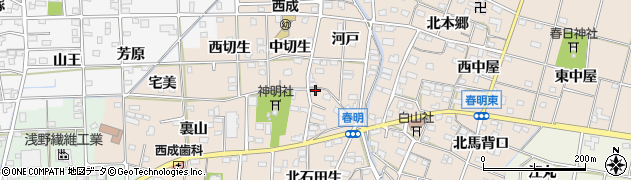 愛知県一宮市春明北石田生123周辺の地図