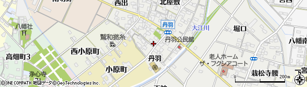 愛知県一宮市丹羽（南屋敷）周辺の地図