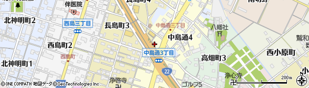 一宮中島郵便局周辺の地図