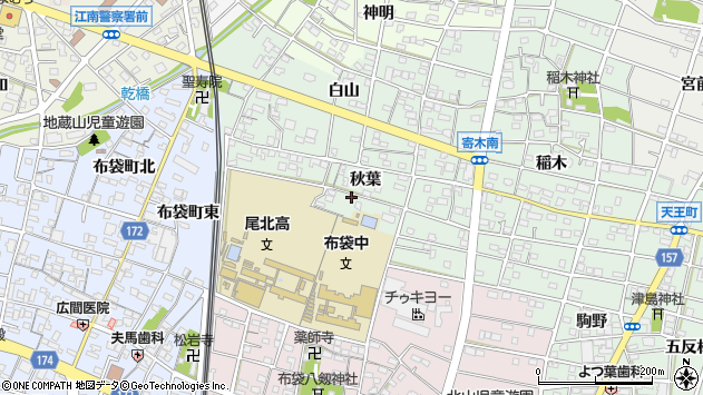 〒483-8159 愛知県江南市寄木町秋葉の地図