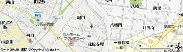 愛知県一宮市丹羽堀口周辺の地図