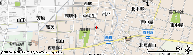 愛知県一宮市春明河戸1周辺の地図