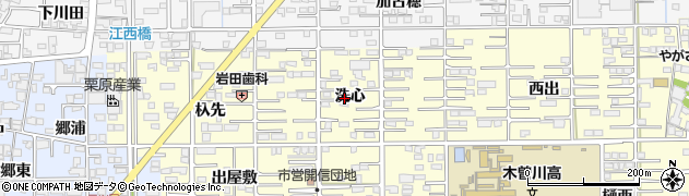 愛知県一宮市開明（洗心）周辺の地図