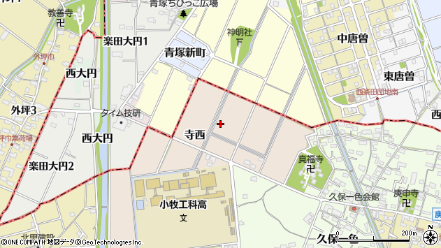 〒485-0008 愛知県小牧市寺西の地図